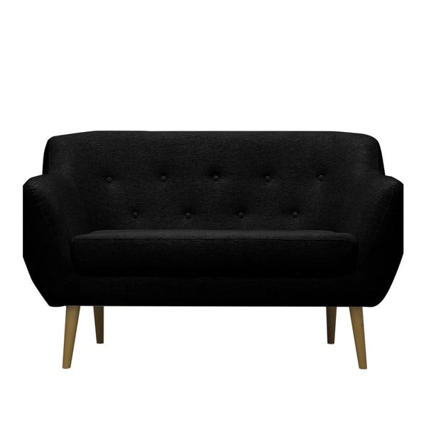 Canapea cu 2 locuri Mazzini Sofas Sicile, negru