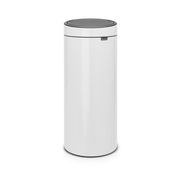 Coș de gunoi alb cu senzori de atingere din oțel 30 l Touch Bin – Brabantia