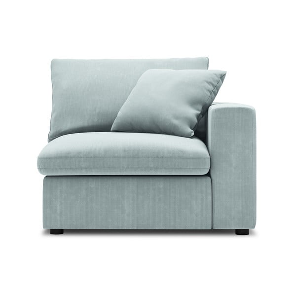 Modul cu tapițerie din catifea pentru canapea colț de dreapta Windsor & Co Sofas Galaxy, albastru deschis