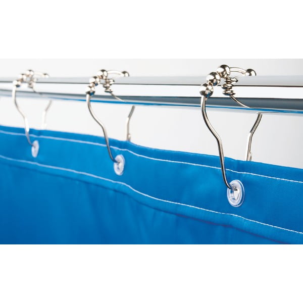 Cârlige pentru perdea de duș  argintiu-lucios 12 buc. 3,5 cm Anello – Spirella-image-1