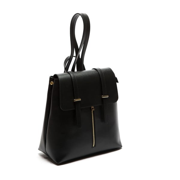 Rucsac din piele Sofia Cardono Noemi, negru-image-2