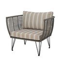 Fotoliu de grădină bej capitonat Mundo – Bloomingville