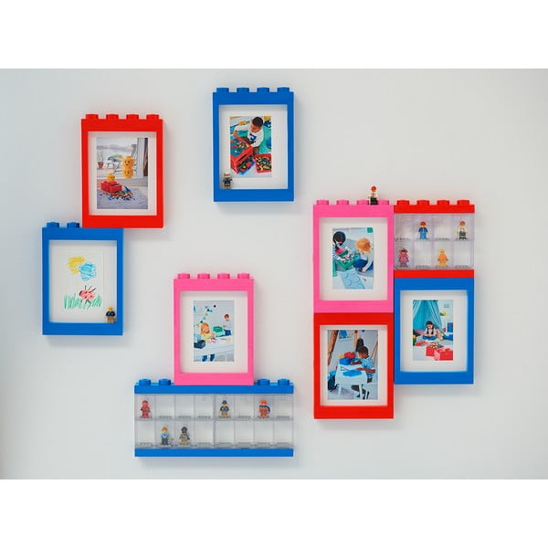 Cutie pentru 8 minifigurine LEGO®, alb - roșu-image-1