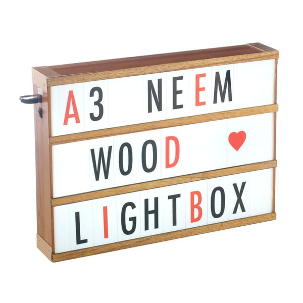 Cutie luminată cu 85 de caractere Gingersnap Neen Wood A3