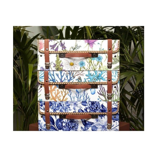 Valiză Surdic Valise Blue Flowers, 31 x 40 cm-image-1