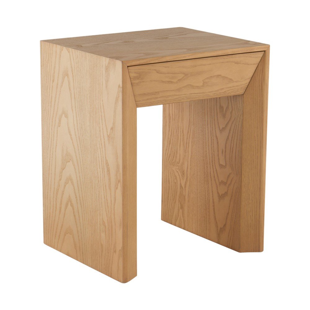 Noptieră în culoare naturală deschisă cu aspect de lemn de stejar Sunnemo – Jotex