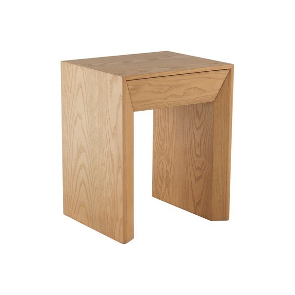 Noptieră în culoare naturală deschisă cu aspect de lemn de stejar Sunnemo – Jotex