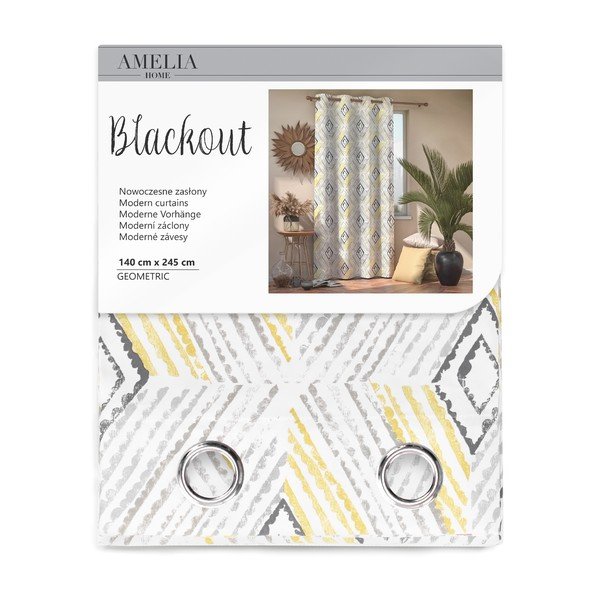 Draperie AmeliaHome Geometric Grey, 140 x 245 cm-image-3