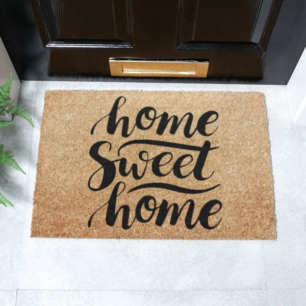 Covoraș de intrare din fibre de nucă de cocos 40x60 cm Home Sweet Home – Artsy Doormats-image-2