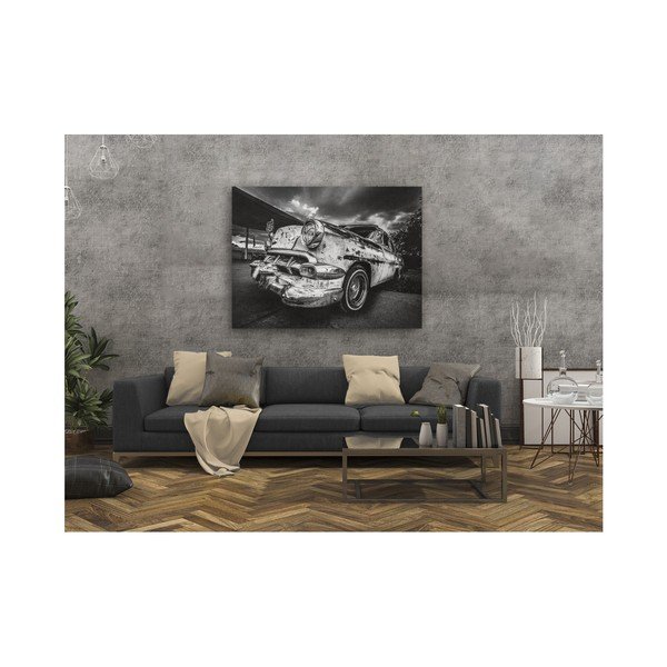 Tablou Styler Canvas Silver Old Car, 85 x 113 cm-image-1