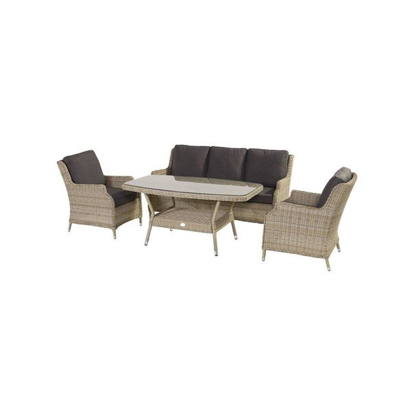 Set mobilier de grădină din ratan artificial pentru 5 persoane Melania – Hartman