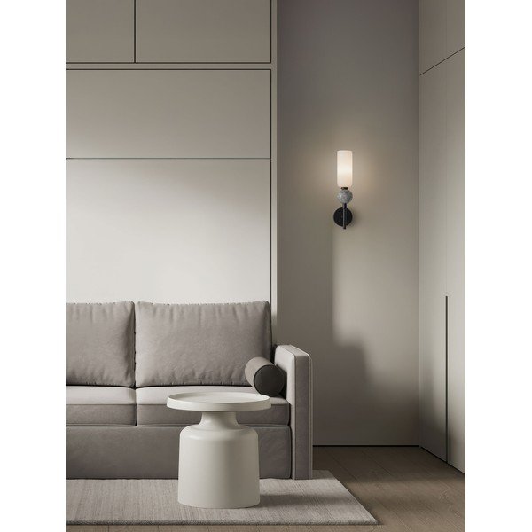 Aplică de perete negru-mat din piatră Filomena – Nova Luce-image-1