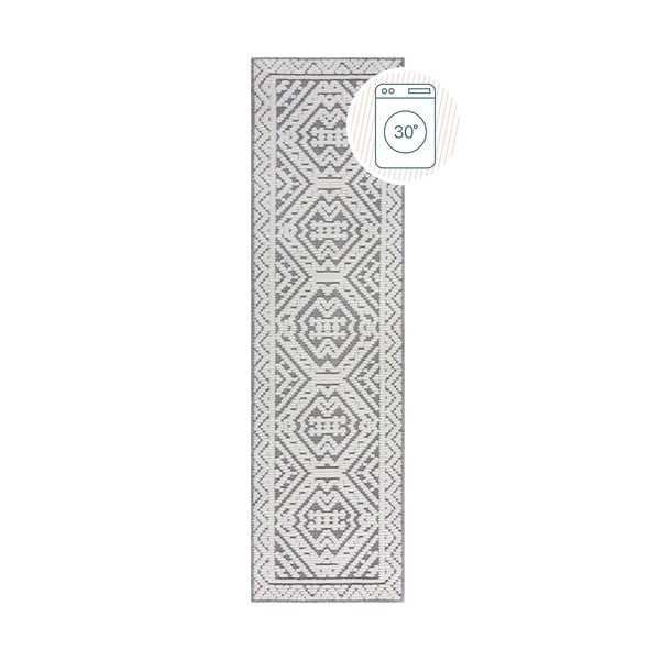 Covor tip traversă gri lavabil din janilie 60x240 cm Jaipur – Flair Rugs