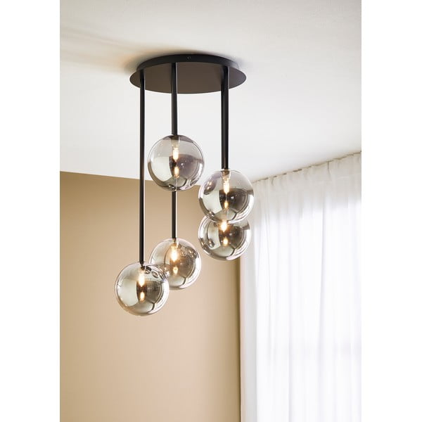 Lustră cu 5 becuri Markslöjd Universe, negru-image-1