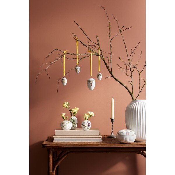 Set 3 vaze mici din porțelan Kähler Design Hammershøi Spring-image-2