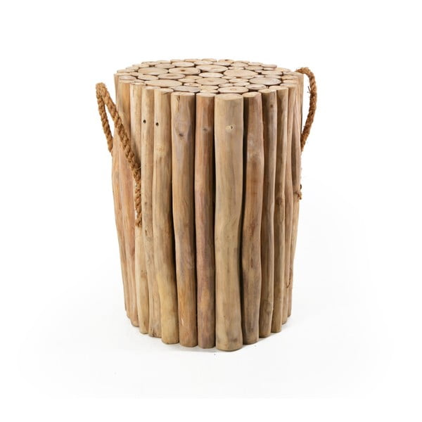 Scăunel din lemn de tec cu mânere Moycor Marsella
