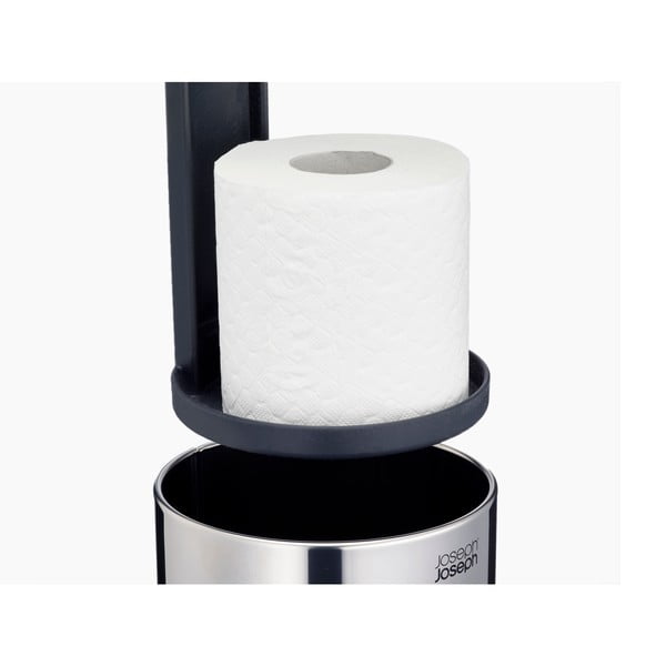 Suport pentru hârtie igienică argintiu din metal Luxe – Joseph Joseph-image-3