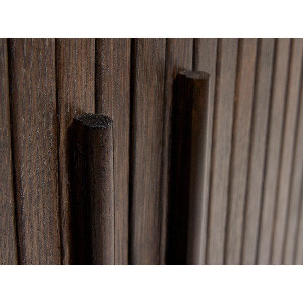 Dulap în culoare naturală închisă cu aspect de lemn de stejar cu ușă glisantă 100x118x40 cm Meta – Unique Furniture-image-4