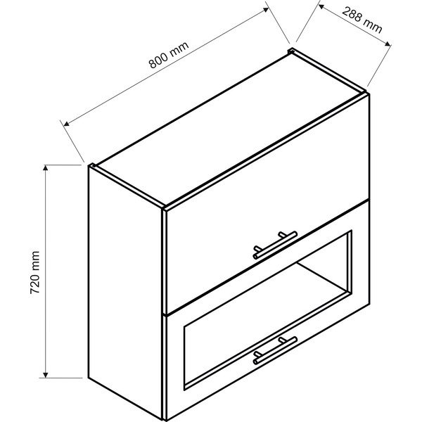 Dulap de bucătărie suspendat (superior) (lățime 80 cm) Kole – STOLKAR-image-2