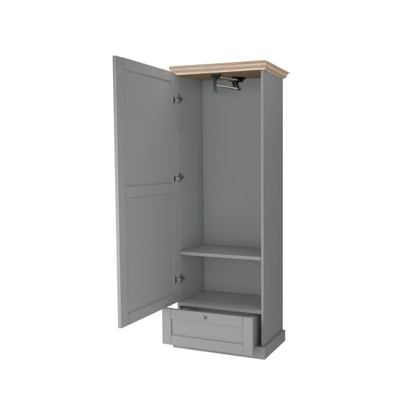 Șifonier gri 60x180 cm Binz – Støraa-image-2