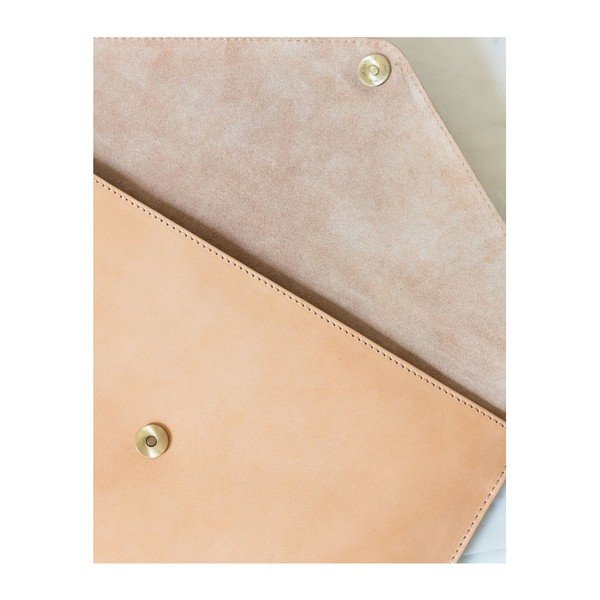 Husă din piele tip plic pentru notebook 13" O My Bag, bej-image-3