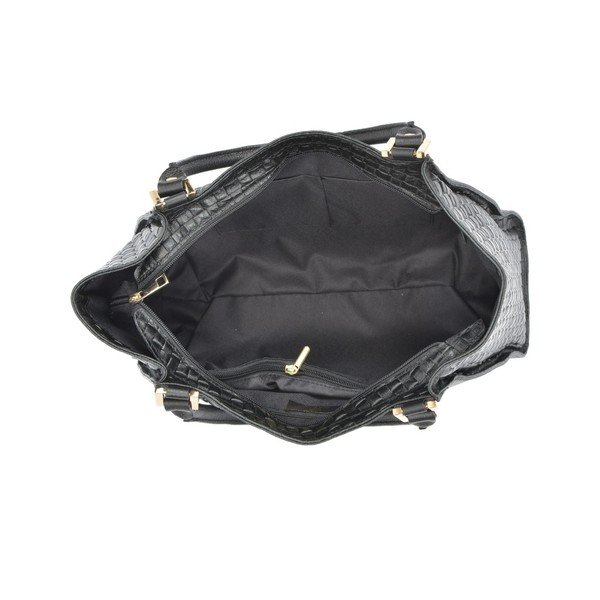 Geantă din piele Luisa Vannini Lucette, negru-image-1