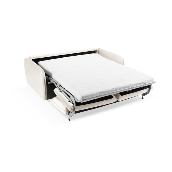 Canapea crem extensibilă cu tapițerie din catifea 214 cm Vienna – Cosmopolitan Design-image-4