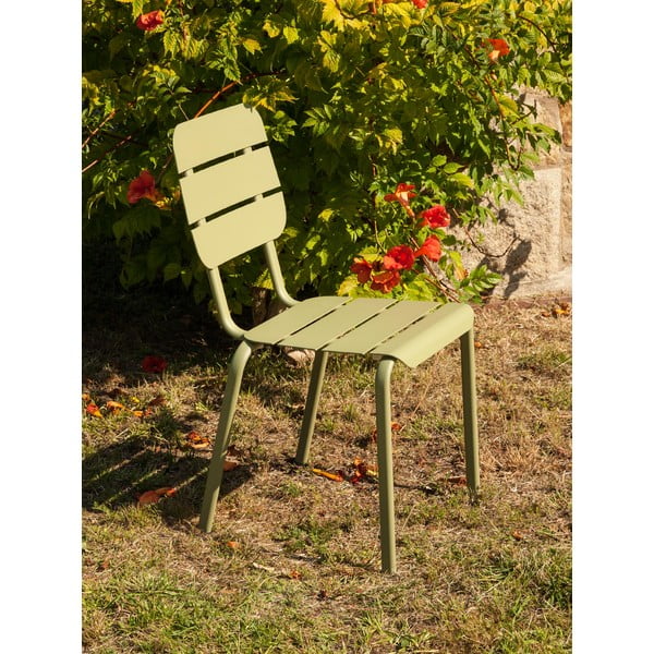 Set mobilier metalic de grădină Ezeis Alicante, alb - verde olive-image-2