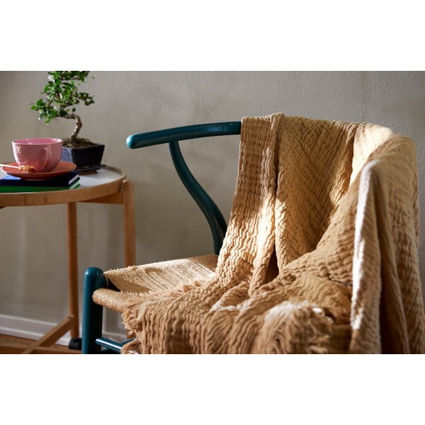 Cuvertură bej pentru pat dublu 240x260 cm Reloved – JUNA-image-3