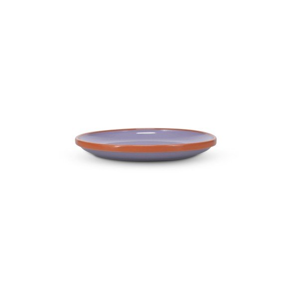 Farfurie portocalie/mov pentru desert  din gresie ø 18 cm Duo – ONA-image-3
