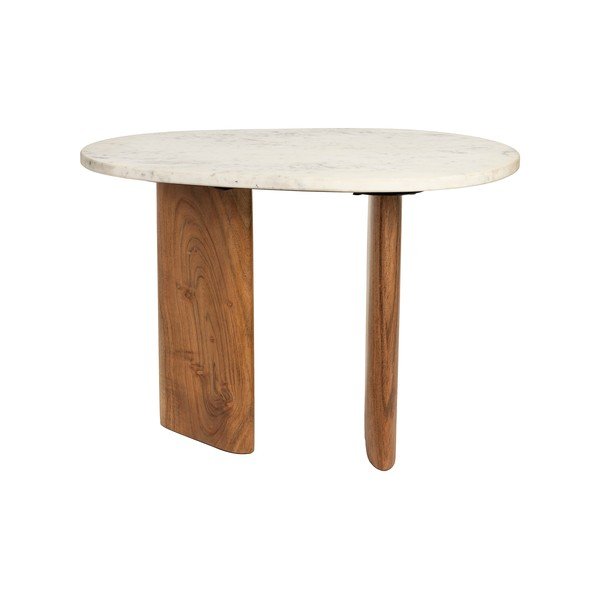 Măsuță auxiliară cu blat din marmură 37x56 cm Tanda – White Label