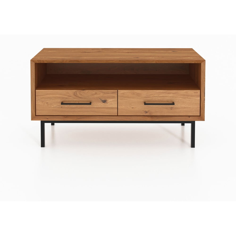 Comodă TV din lemn de stejar 90x50 cm Abies – The Beds