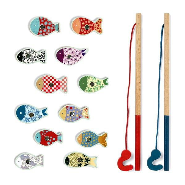 Joc din lemn cu pești magnetici Djeco „Pescarii”-image-1
