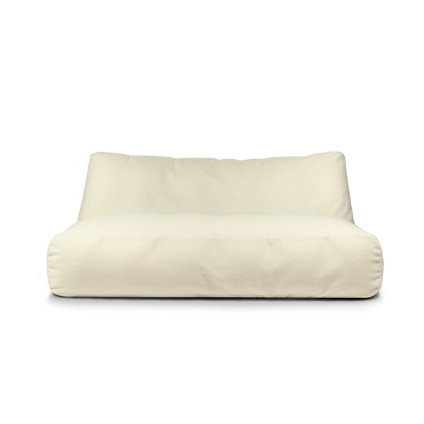 Fotoliu bean bag crem cu tapițerie din țesătură bouclé Sofa Tube 190 – SLOWDOWN-image-1