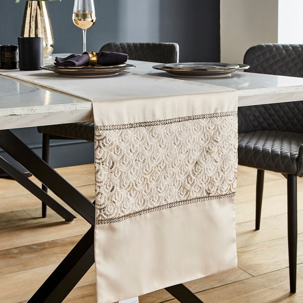 Napron de masă din microsatin 33x180 cm Deco Sequin – Catherine Lansfield