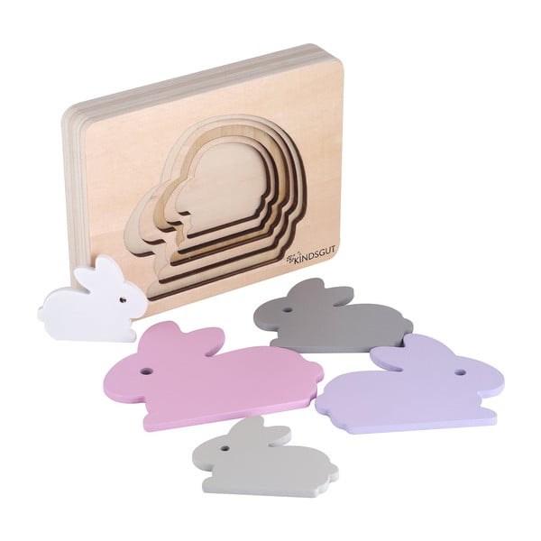 Puzzle de inserat din lemn Rabbit – Kindsgut-image-3