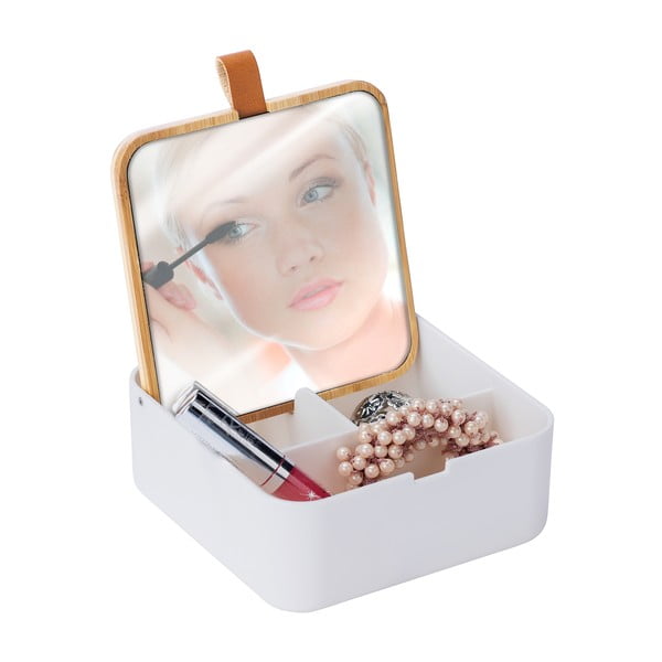 Organizator cu oglindă Wenko Bovisa, alb-image-3