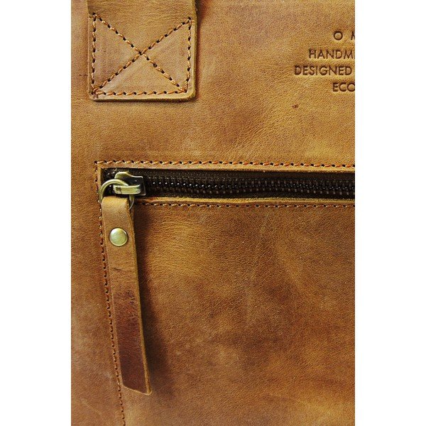 Geantă vintage din piele O My Bag Madam Rose, maro-image-4