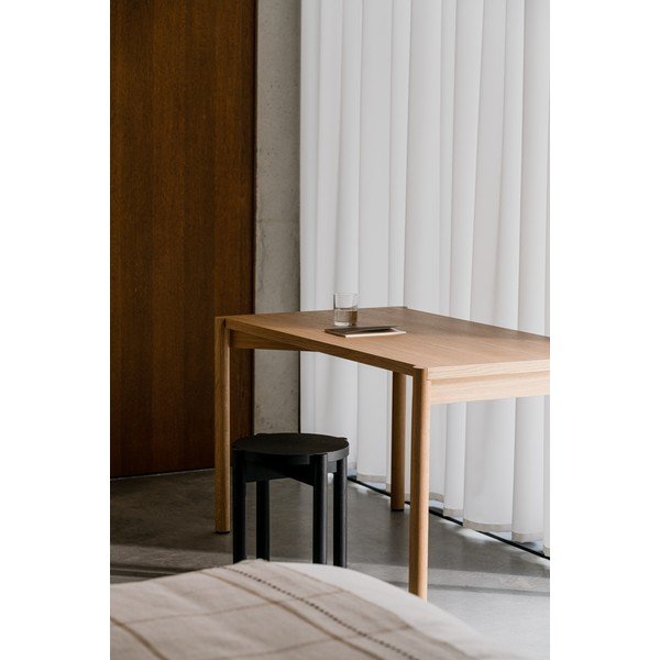 Scaun tip taburet negru din lemn de fag Hopp – noo.ma-image-2