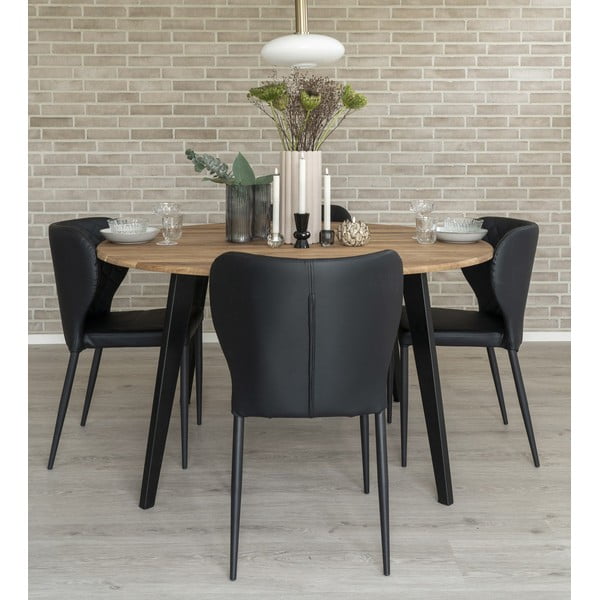 Scaune de dining negre 4 buc. Pisa – House Nordic-image-1