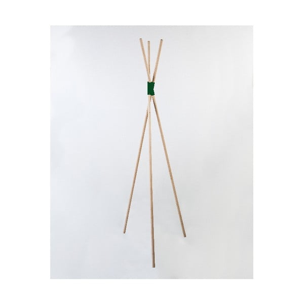 Cuier din lemn de fag Surdic Mikado Hanger, înălțime 170 cm, natural-verde