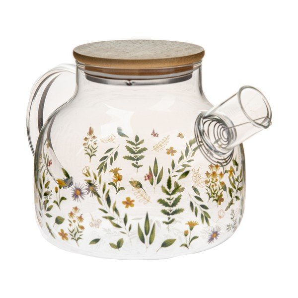 Ceainic verde din sticlă 1 l Wildflowers – Dakls