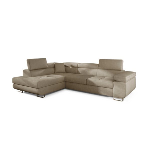 Colțar bej extensibil/cu spațiu de depozitare (cu colț pe partea stângă/în formă de ”L”) Anton – ELTAP-image-2