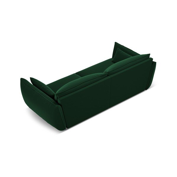 Canapea verde-închis cu tapițerie din catifea 208 cm Vanda – Mazzini Sofas-image-3
