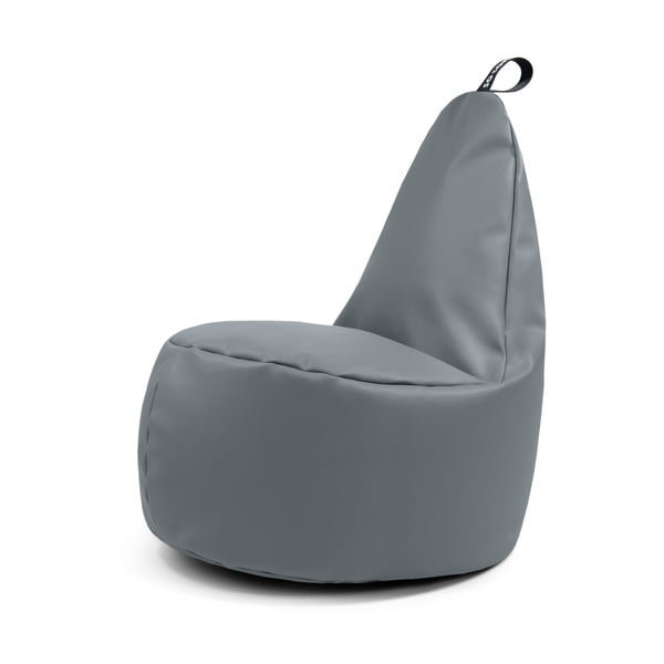 Fotoliu bean bag gri cu tapițerie din imitație de piele Lull XL – So Soft?