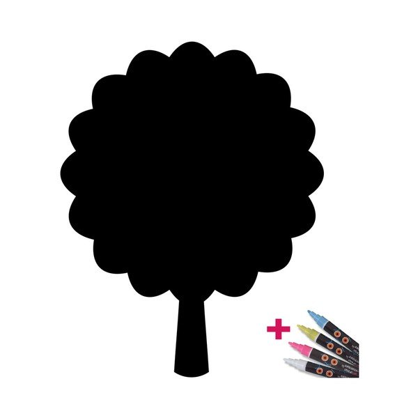 Set autocolant tip tablă de scris și 4 markere Fanastick Tree-image-1
