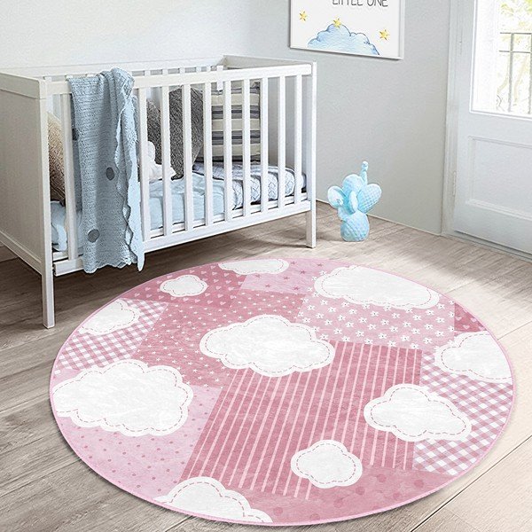 Covor pentru copii roz ø 100 cm Comfort – Mila Home-image-2