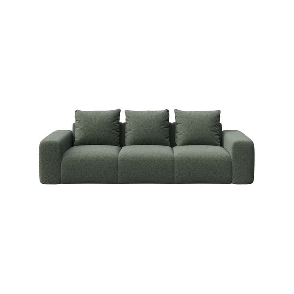 Canapea verde cu tapițerie din stofă bouclé 287 cm Feiro – MESONICA