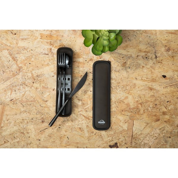 Tacâmuri negru din oțel inoxidabil 3 buc. Mimo – Premier Housewares-image-4