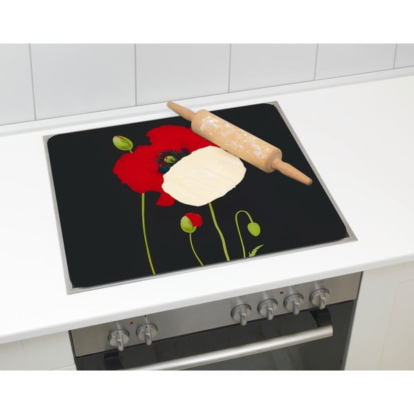 Protecție din sticlă temperată pentru peretele de lângă aragaz 50x56 cm Poppy – Maximex-image-2